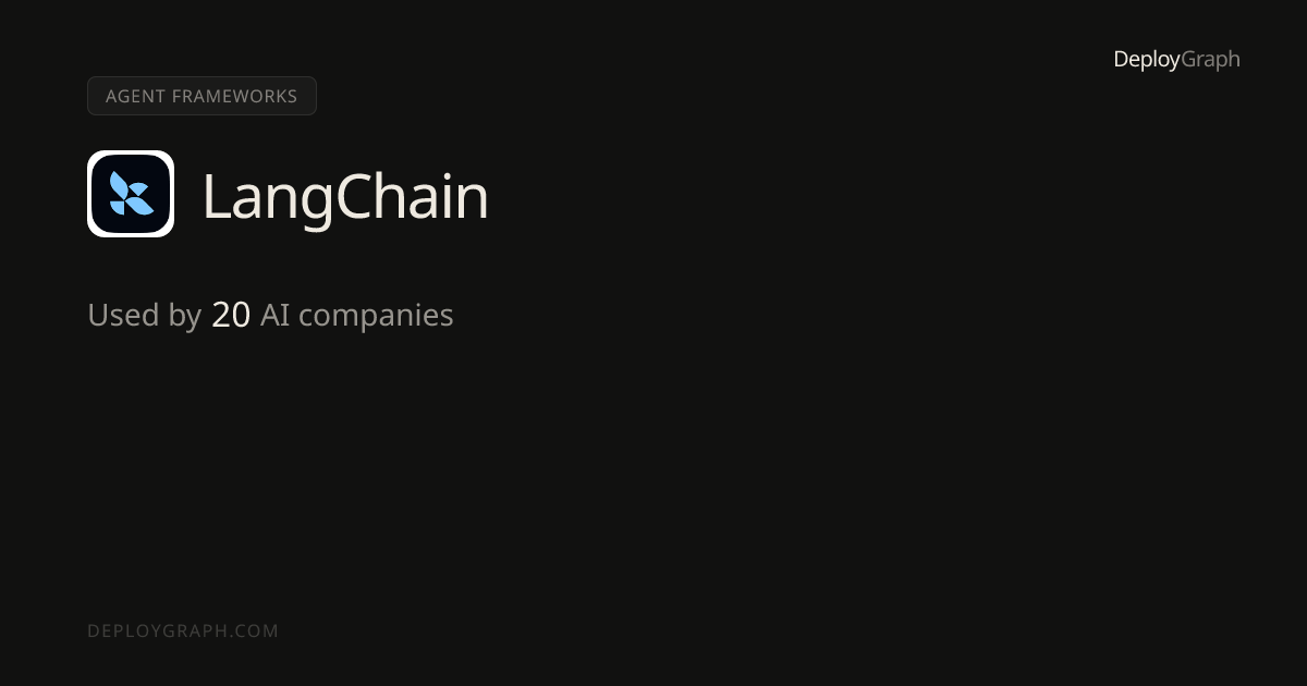 LangChain — Agent Framework Vendor | DeployGraph