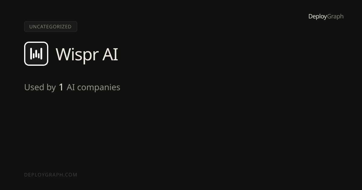 Wispr AI — Uncategorized Vendor | DeployGraph